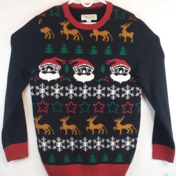 Ugly Christmas Sweaters Other - UGLY CHRISTMAS SWEATER Unisex LG Santa Snowflakes